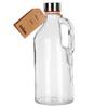 Glass Bottle with Holder for Wine, Liqueur, Syrup, Juice, Lemonade 1.15L