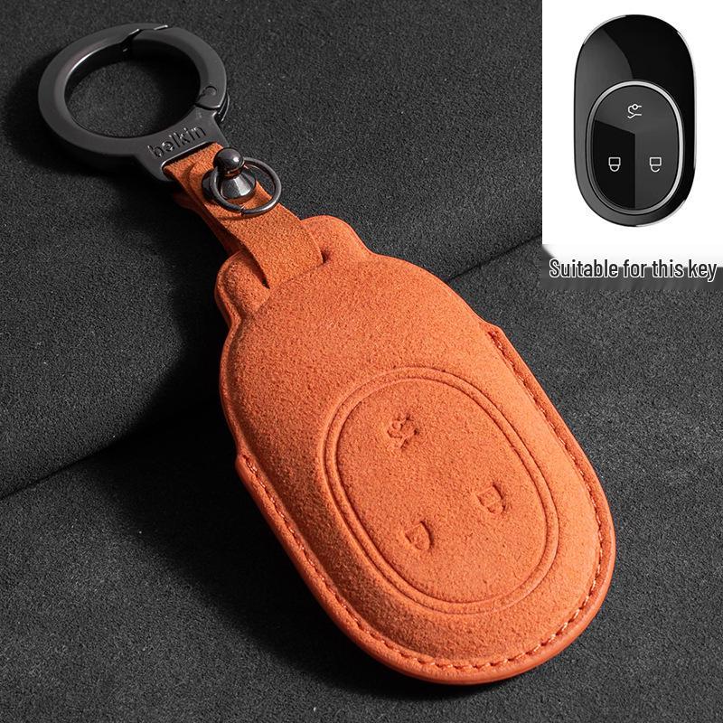NIO Key Fob Protective Suede Shell for ES6, ES8, EC6, ES7, ET7, ET5 - Three-Color Buckle Design