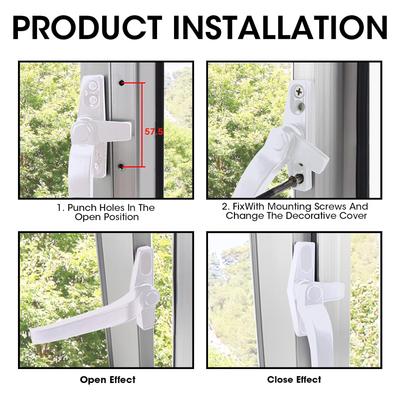 Verbesserter Fenstergriff mit sicherem Griff, hitze- und korrosionsbeständig, glatter Griff, einfache Installation für Haushalt