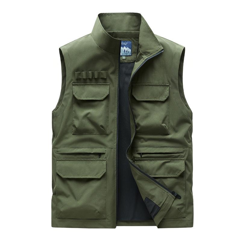 Plus Size Outdoor Fishing Photography Vest with Logo Print