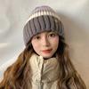 New Wool Hat for Students In Autumn and Winter Warm Cold Hats Fashionable and Versatile Knitted Ear Protection Head Hat for Women Thickened Cold Hat