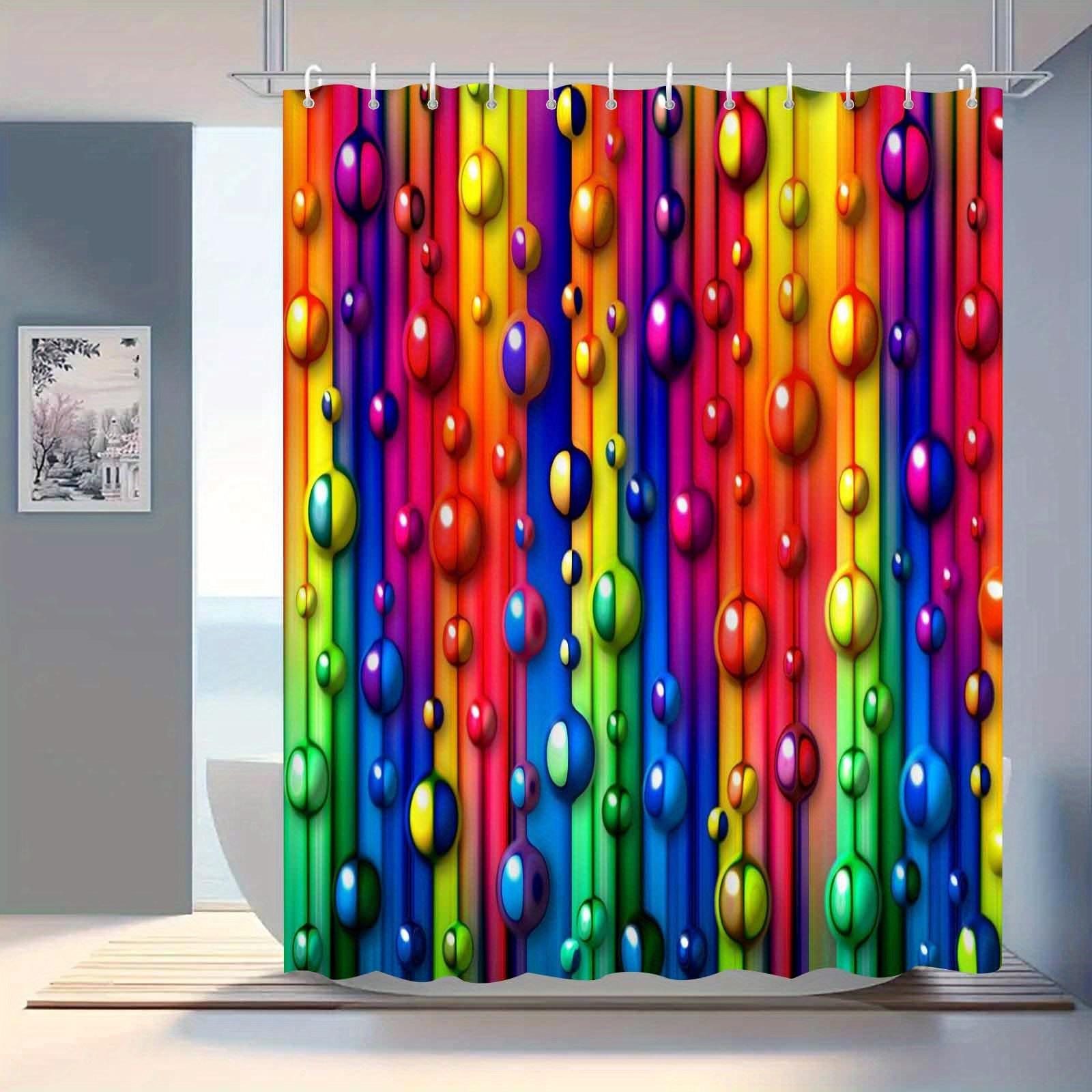 

Multi-scene Shower Curtain With Hooks Waterproof Mildew Resistant Easy Clean Install Cute Minimalist Pattern For Bathtub Privac 90x180cm