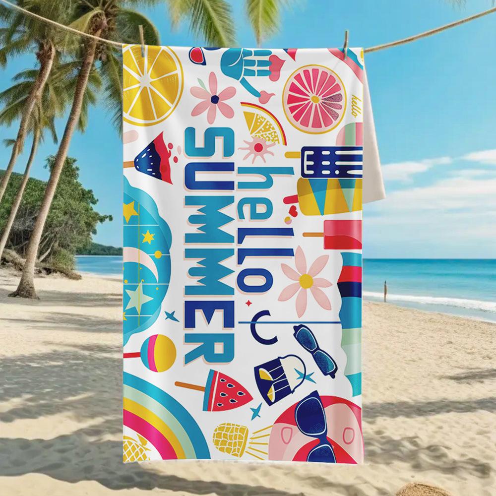 New, Double-sided Velvet Beach Towel, Support Surf Towel, Sports Towel.