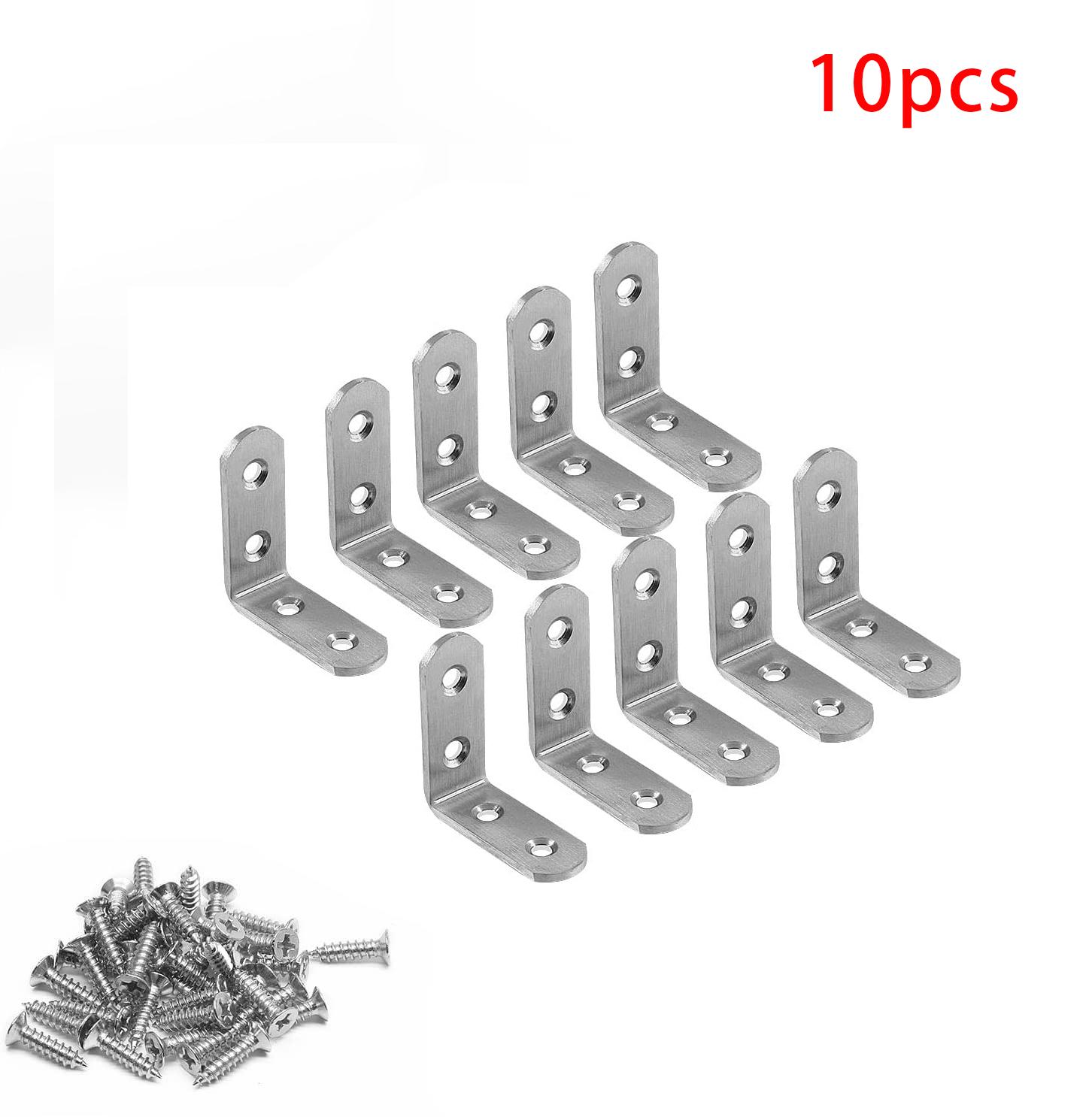 

10/20/40 шт. Г-образные угловые кронштейны 90 градусов, крепеж для углового кронштейна с винтами для деревянной мебели, каркаса кровати, шкафа