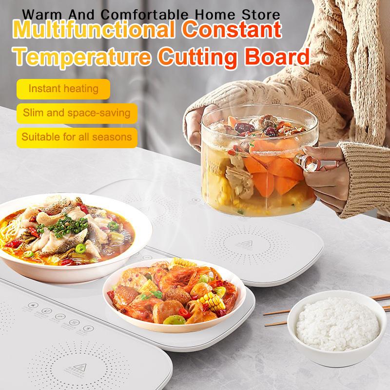 Electric Heating Plate Food Warmer Mat Silicone Dining Table Fast Warming Food Coffee Heater Tray Foldable Food Warming Plate