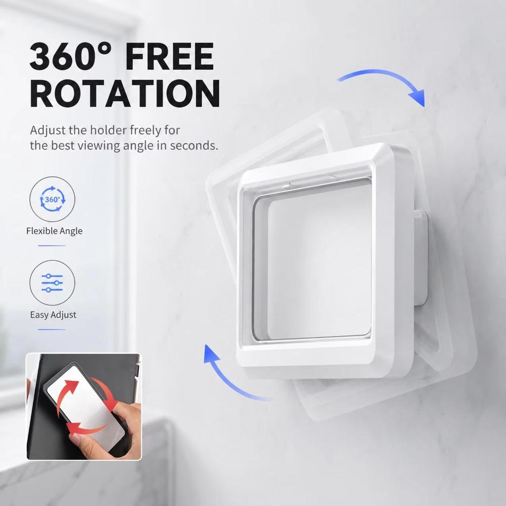 Shower Phone Holder Waterproof Anti Fog Touch Screen Case for Bathroom Universal Wall Mounted Phone Box for Bathtub Kitchen2