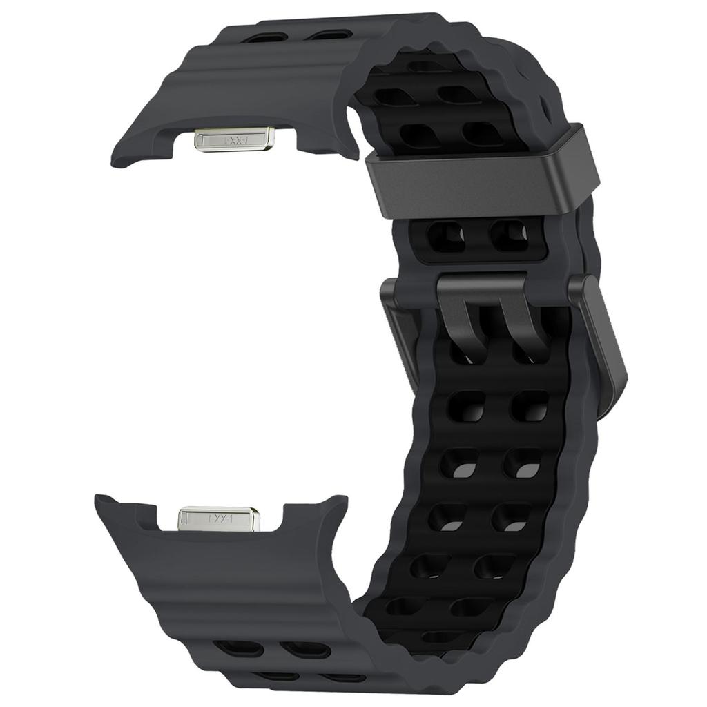 Marine Band for Samsung Galaxy Watch 8/8 Classic Ocean Strap Two-tone Silicone Band for Galaxy Watch 8 40 44mm Sport Bracelet