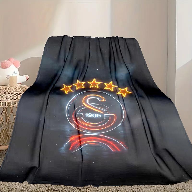 1pc Comfortable Home Print Throw Blanket, Galatasaray SK Blanket For Bed and Sofa Use, Special Present For Family