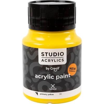 Akrylová barva - Creall Studio - Primární žlutá (06) - Poloprůhledné - 500 ml - Mixte