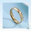 4mm Titanium Steel Polished Wedding Bands - Simple Stainless Steel Round Rings for Couples