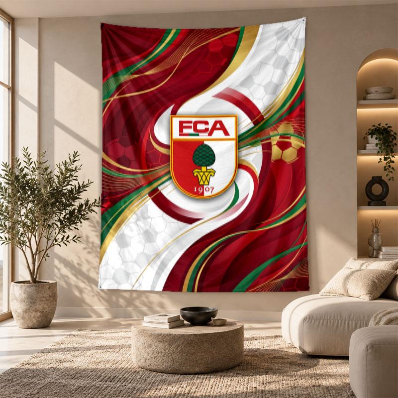 Decorative Tapestry,FC Augsburg FC Printed Wall Art, Lightweight Wall Hanging For Bedroom Background