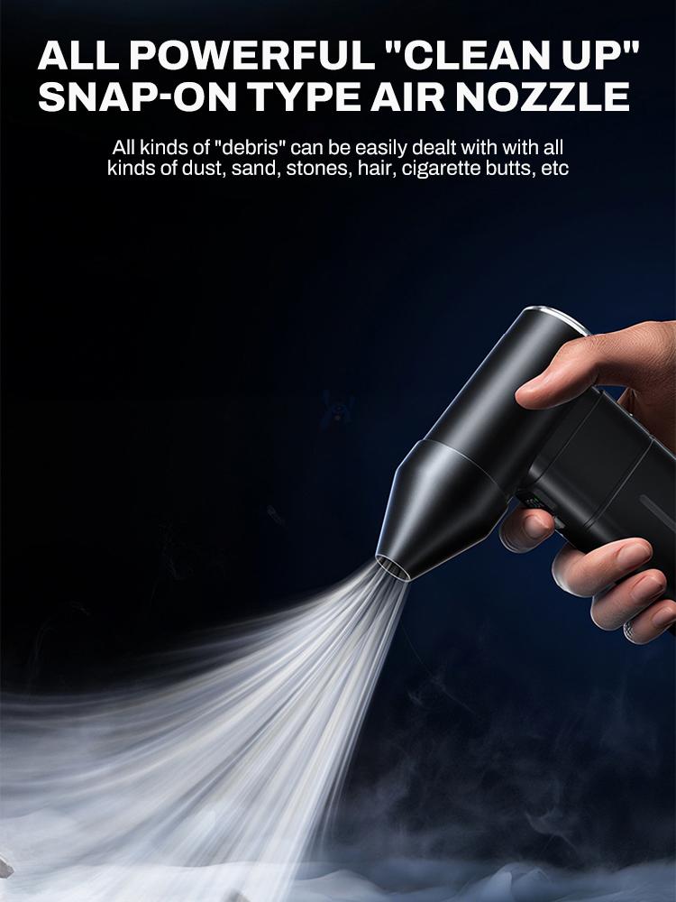 450000RPM Violent Fan 100 Gears Speeds Adjustable With Lighting USB Rechargeable Blower Mini Turbo Jet Blower 55m/s Turbo Fan