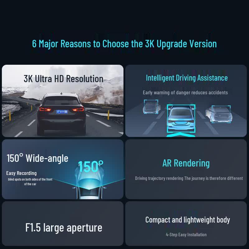 360 G300 3K Hidden Dash Cam (CN Version)