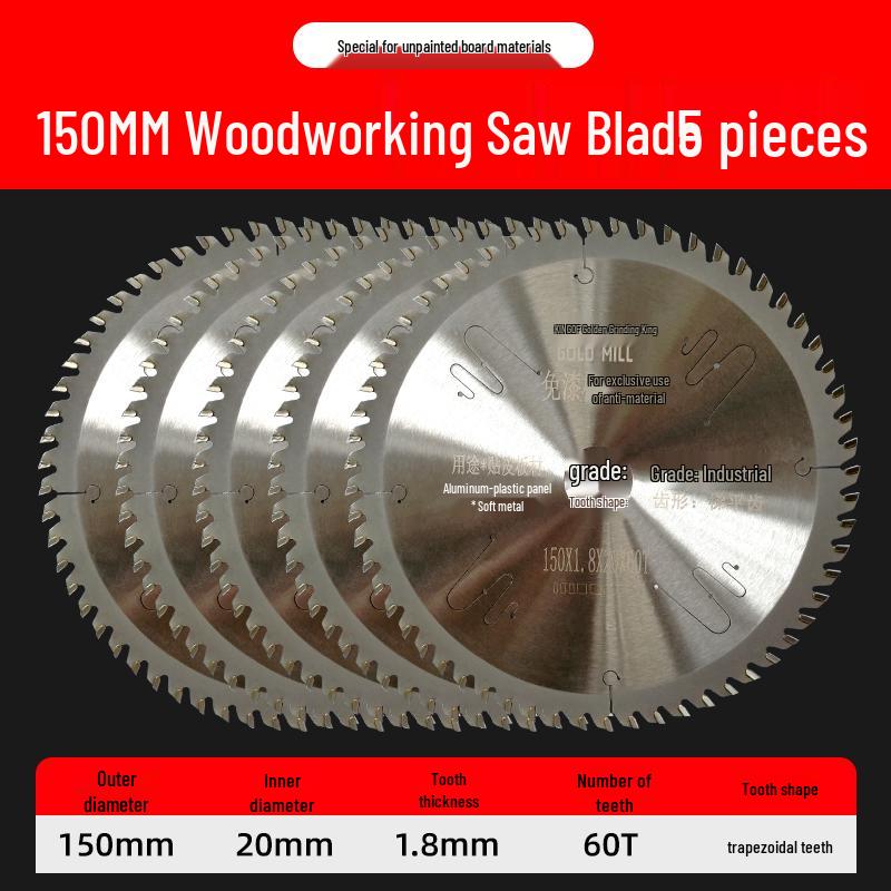 Gold King Eco-Friendly Circular Saw Blade for Woodworking: Paint-Free, Flat-Top Tooth, No Chipping