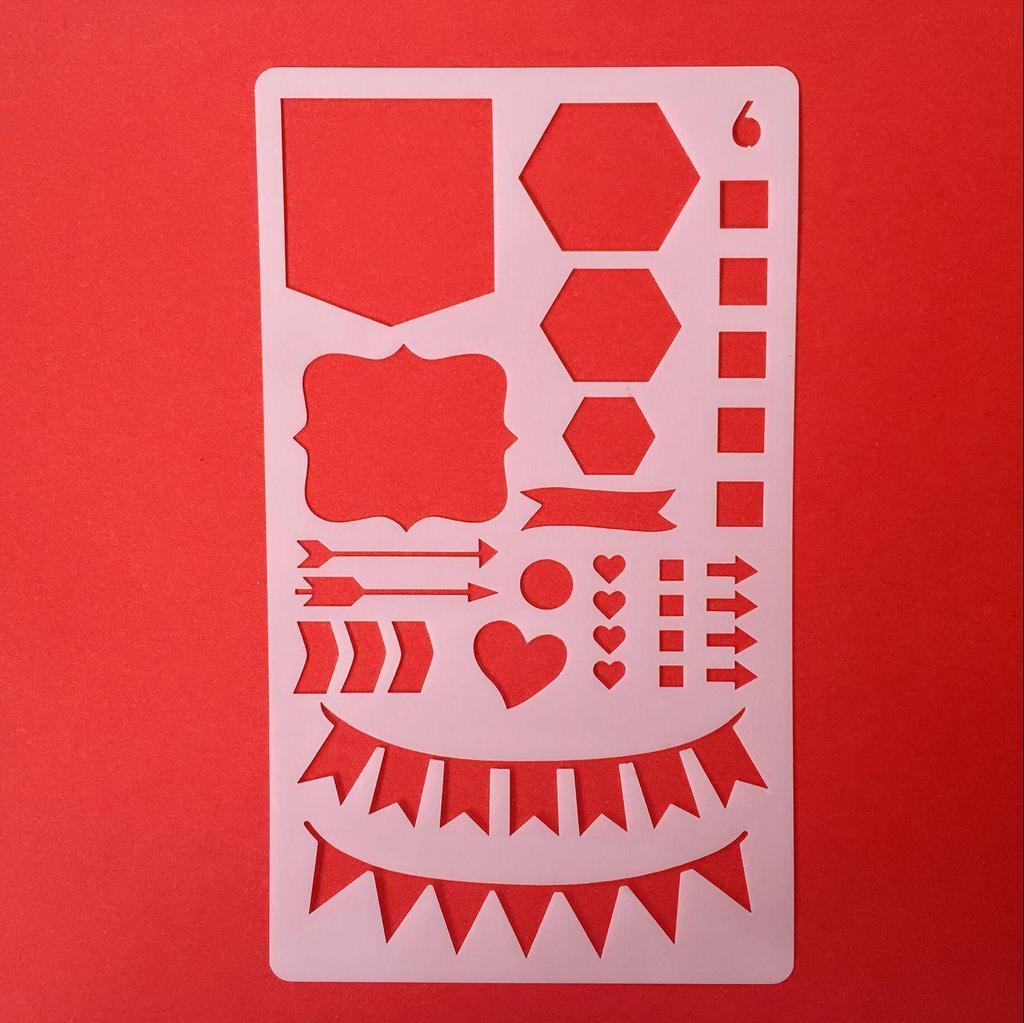 Personalized DIY Hollow-out Drawing Template for Planners