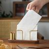 Wooden Tissue Paper Holder Metal Toothpick Holder Napkin Holder Tableware Tissue Box Storage Desktop Organizer Tableware Supplie