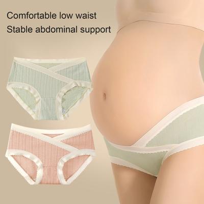 Women Panties Jacquard Mid Waist Seamless Breathability Slim Fit Thin Quick Dry Pregnant Postpartum Casual Underpants Lady Briefs