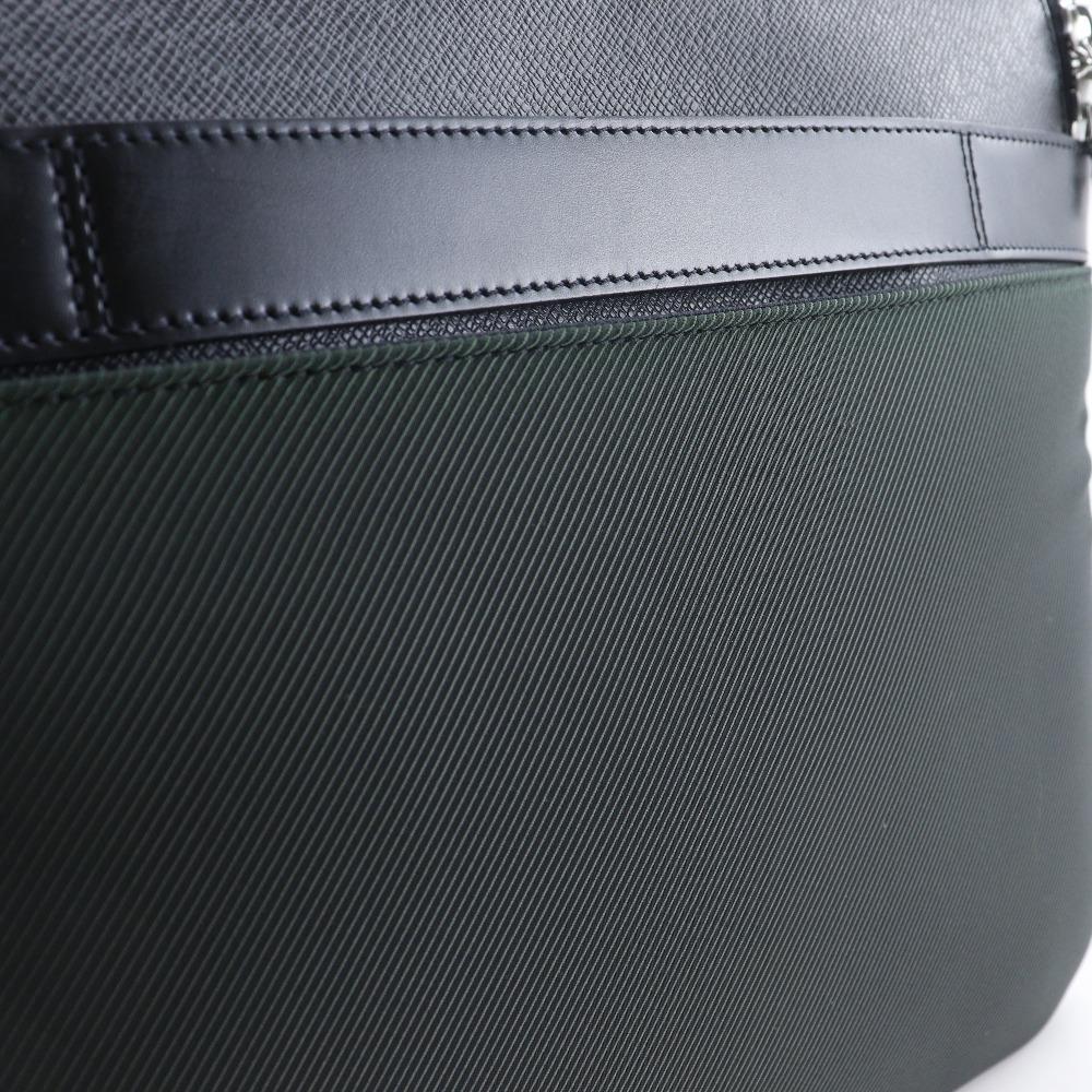 LOUIS VUITTON Thai meal Shoulder Bag M30862 Aldoise black Taiga/Nylon canvas mens Used