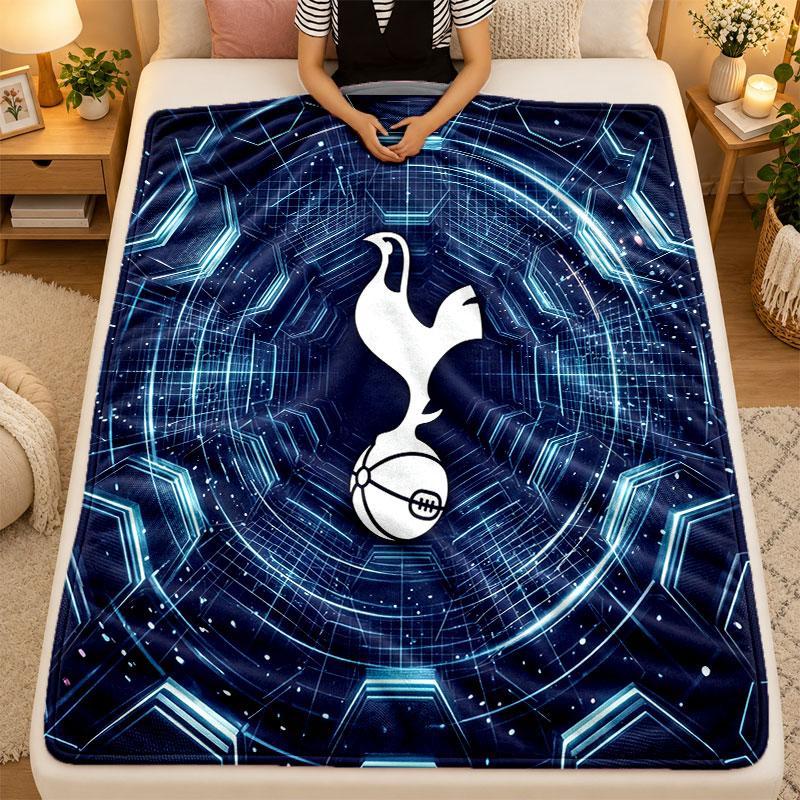 Flanell-Decke Tottenham Hotspur Warm Weich Überwurfdecke für Innenbereich Sofa Bett Wohnzimmergebrauch