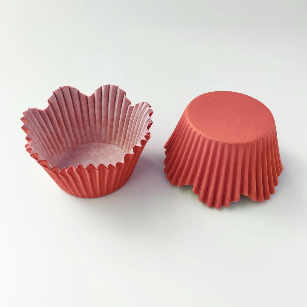 200pcs Cake Cup Liners, Oil-Proof Cake Cups, Flower Shape Design in Assorted Colors, Perfect for Cookies and Cakes