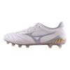 Mizuno Morelia Neo Comfortable Versatile FG (Rubber Long Studs) Slip-Resistant Durable Lightweight Soccer Shoes Men Sneaker White Silver P1GA238004