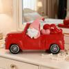 Valentine Rustic Farm Truck Gnomes Ornaments Resin Gnome Figurines Decorations for Him Her Gifts Cute Holiday Table Home Decor