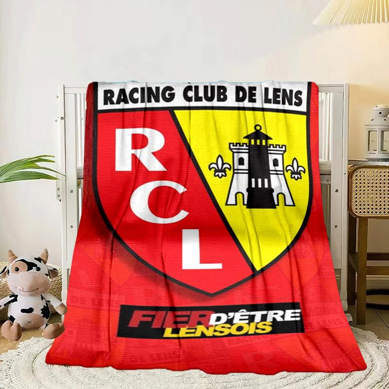 Racing Club De Lens Crest Portable Blanket/Soft Blanket Bedding Blanket Suitable for Travel Camping Living Rooms Offices Sofas Fan Gifts