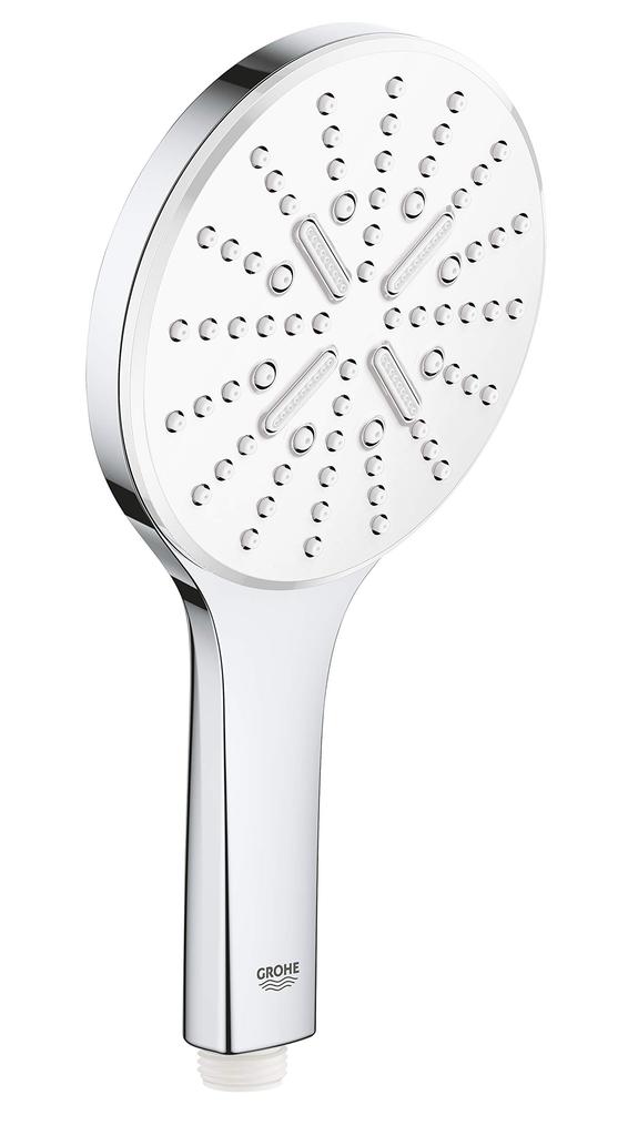 26544LSO (26544LSJ) GROHE Smart Active Round Hand Shower, 130mm, Chrome/White (Authentic GROHE Online Store, Compliant with Japanese Standards)