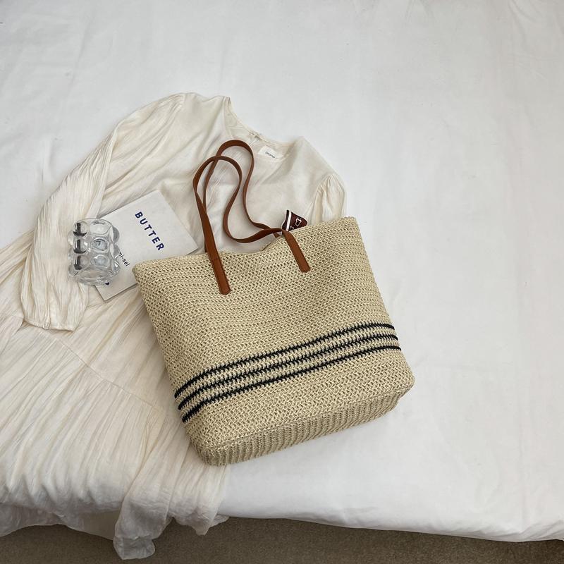 Large Capacity Straw Woven Bag Women's Shoulder Bag Tote Bag