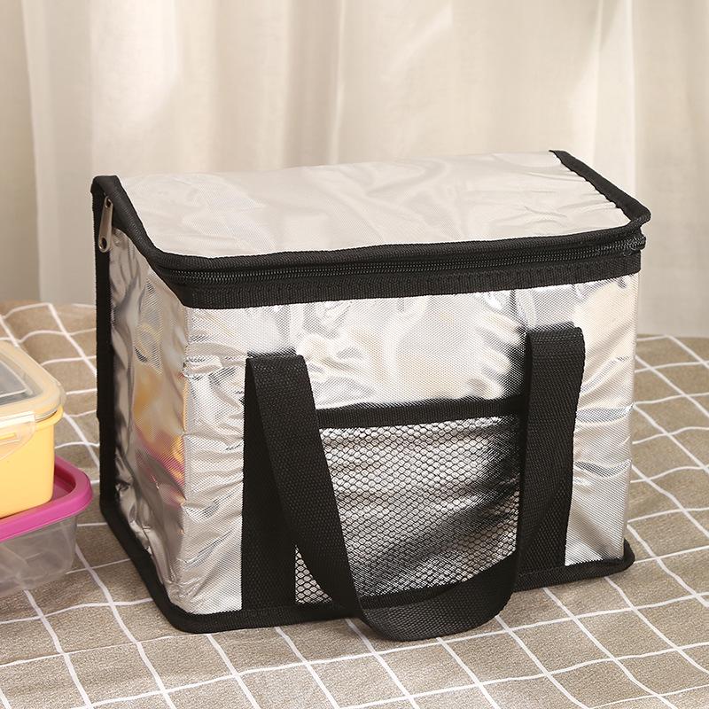Portable Aluminum Foil Insulated Lunch Bag for Outdoor Picnic