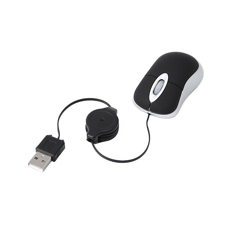 Children's Wired Mini Mouse with USB Retractable Cable – Creative Computer Peripheral for Laptops