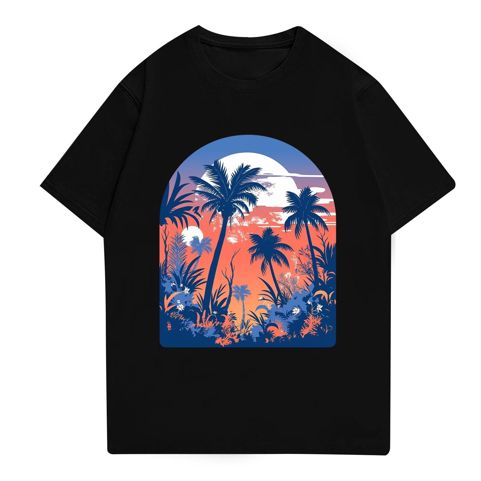 

Мужская рубашка с воротником-стойкой и коротким рукавом, свободная рубашка для отдыха и отдыха, мужская XXL чёрный