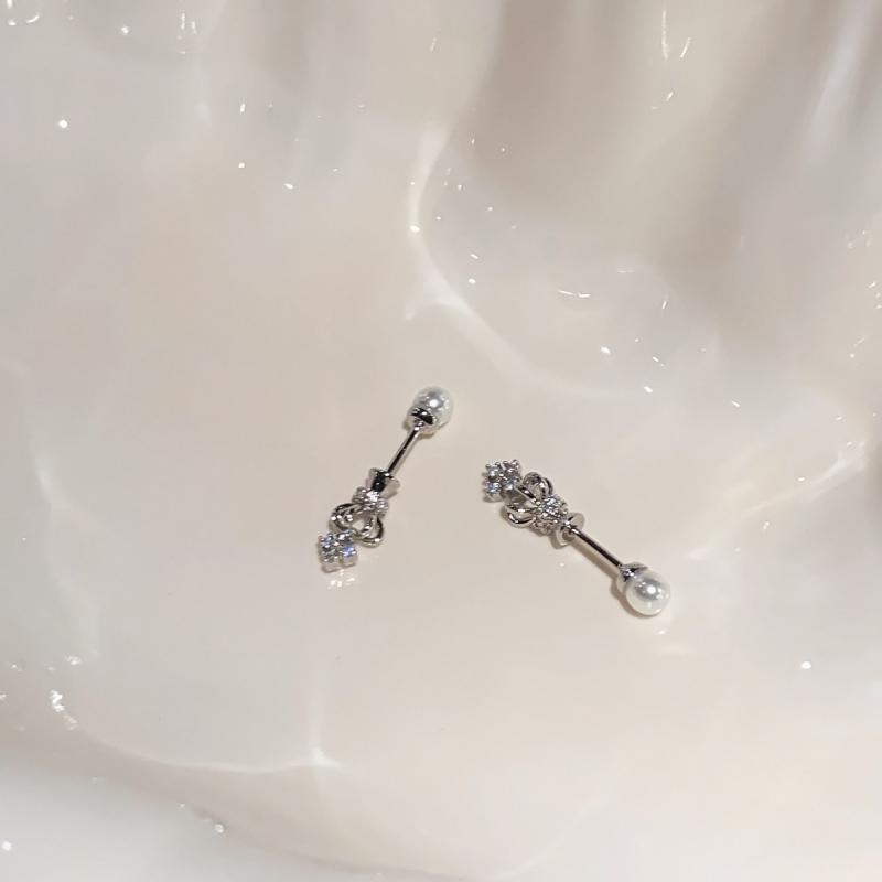 1 Pezzo Corona Perla Acciaio di Titanio Spirale Chiodo Osso Auricolare Orecchini Y2K Per Donne Piercing all'Orecchio Gioielli Regali