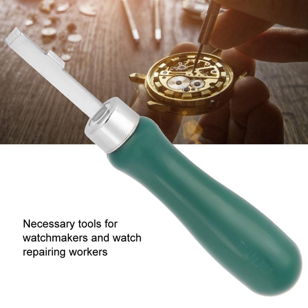 Green Silver Watch Back Cover Opener Stainless Steel Pressing Case Opener Battery Replacement