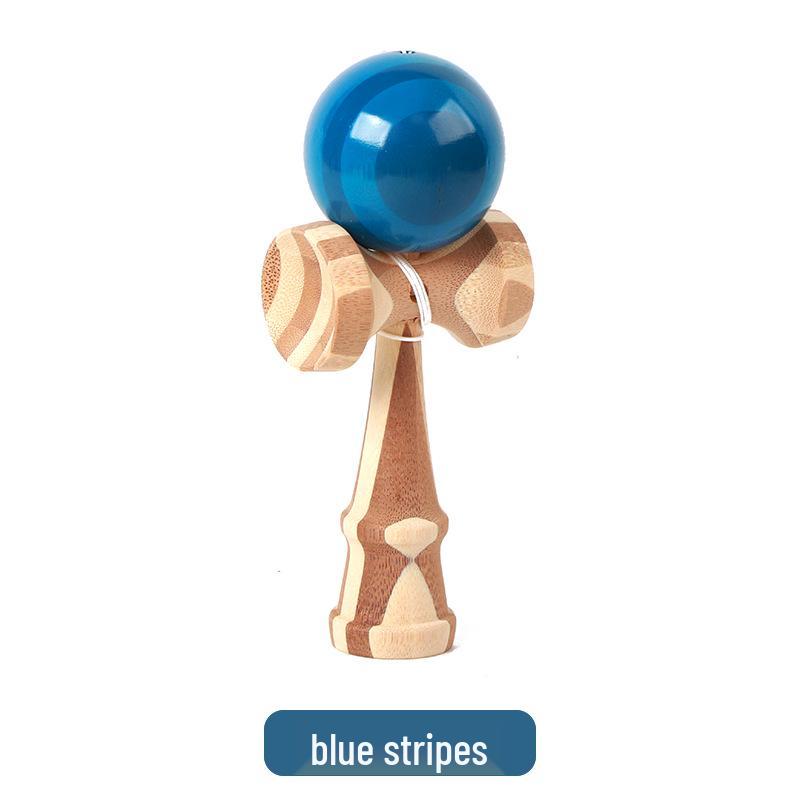 Traditional Bamboo Wood Kendama Skill Toy - Puzzle Ball and Sword Gift