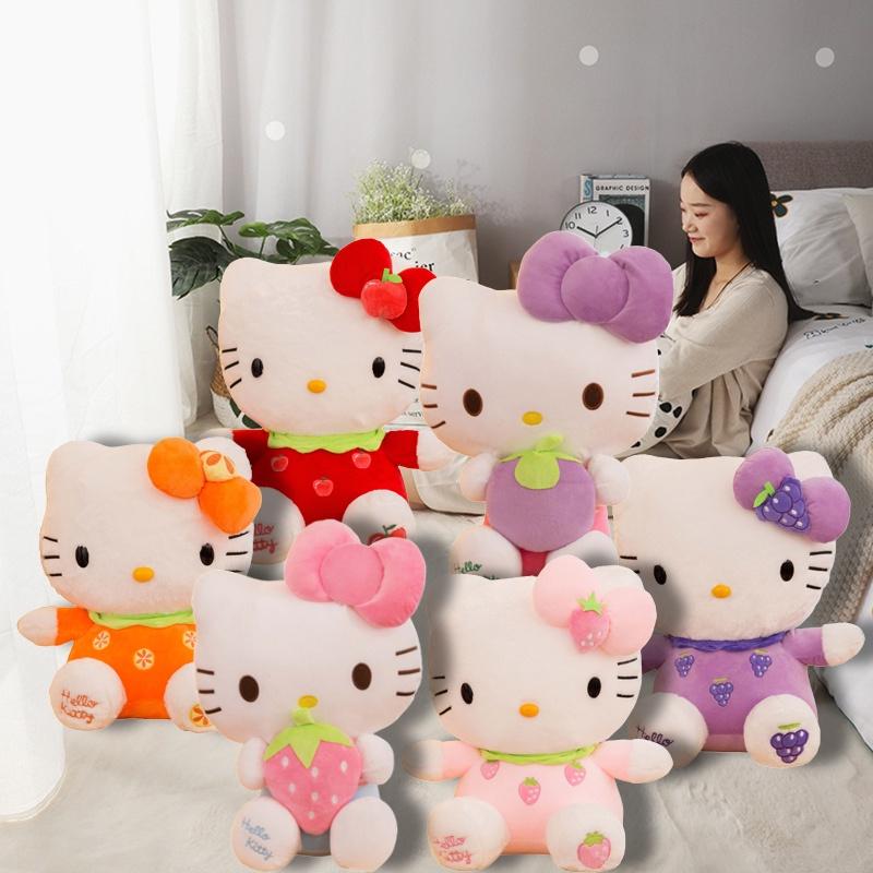Cat Toy Plush Cartoon Fruitthemed Doll Strawberry Grape Design