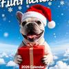 2026 New Year Calendar with Holidays Weekly Hanging Daily Calendars French Bulldog 2026 Calendar Planner for Home Office