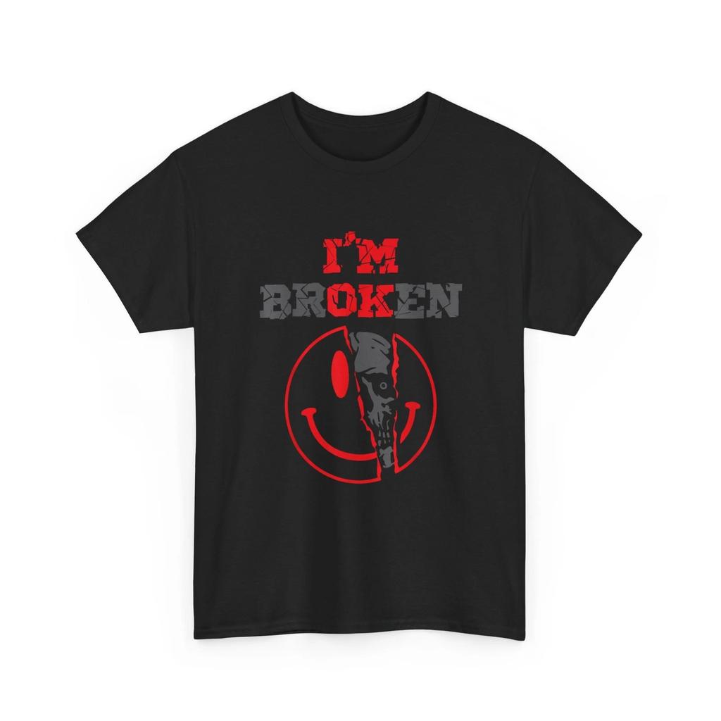 Confused Smile I'm Broken Invisible Illness Shirt, I'm OK Broken T-Shirt