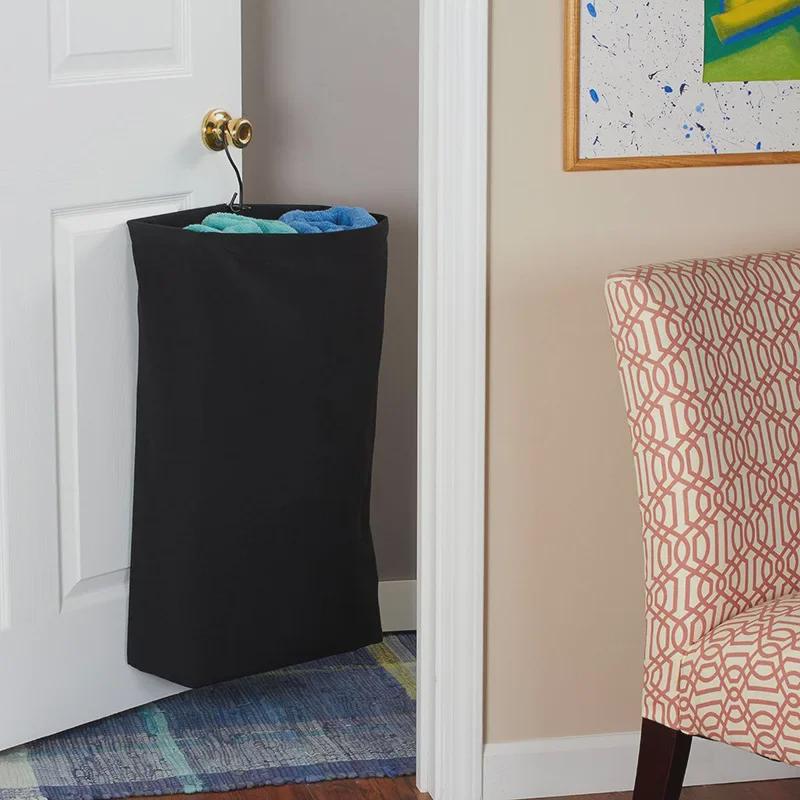 Rotatable Cotton Canvas Laundry Basket - Detachable and Washable Storage Bag