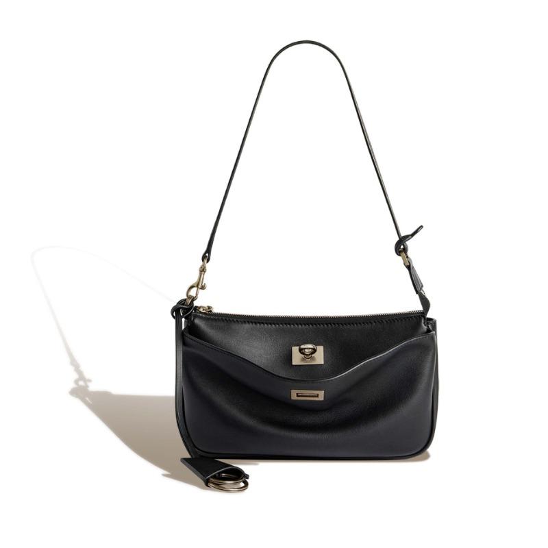 

New leather lock armpit bag women s shoulder messenger bag casual small square bag versatile bag fashion handbag 23*5*13cm