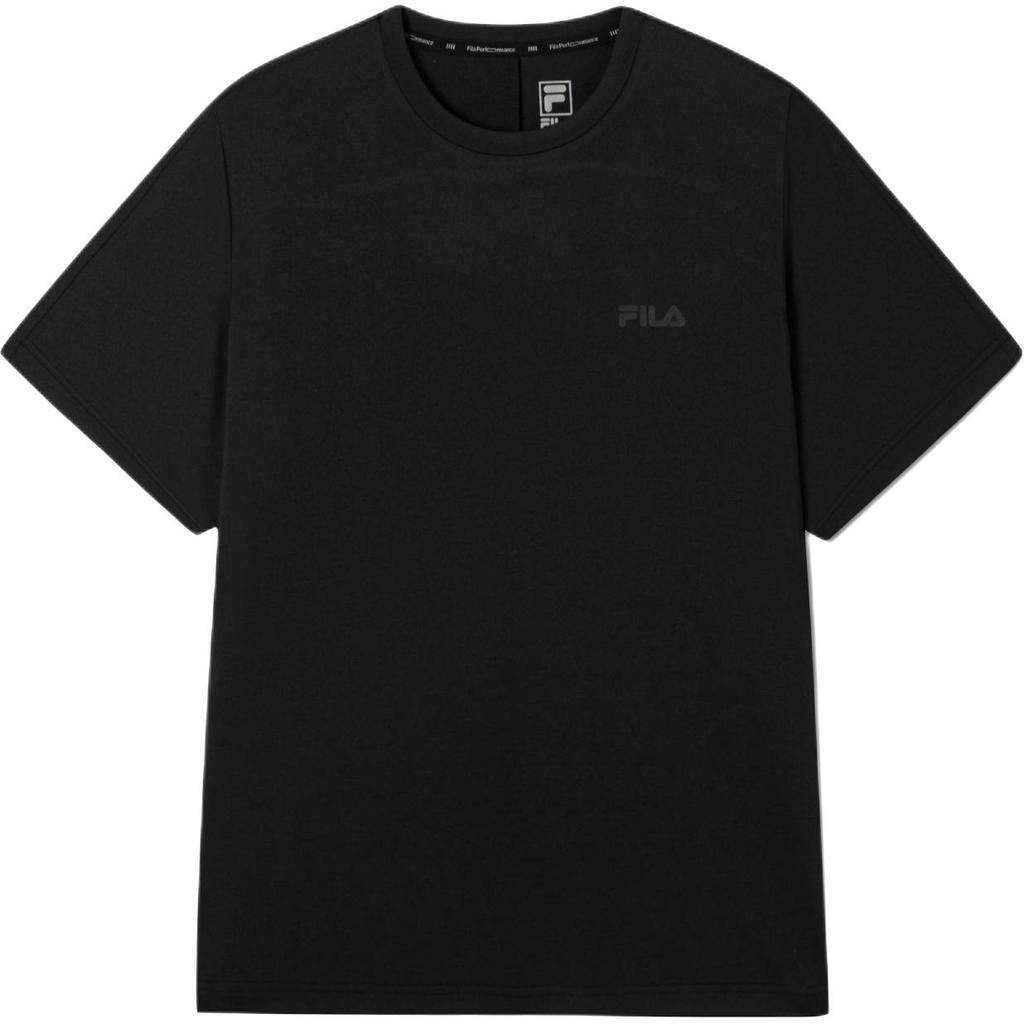 FILA Logo Round Neck Pullover Sports Casual Breathable Quick-Dry Short Sleeve T-Shirt Unisex Tops FS252RS02U001-BLK