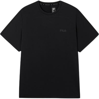 Fila Logo Round Neck Pullover Sports Casual Breathable Quick-Dry Short Sleeve T-Shirt Unisex Tops FS252RS02U001-BLK