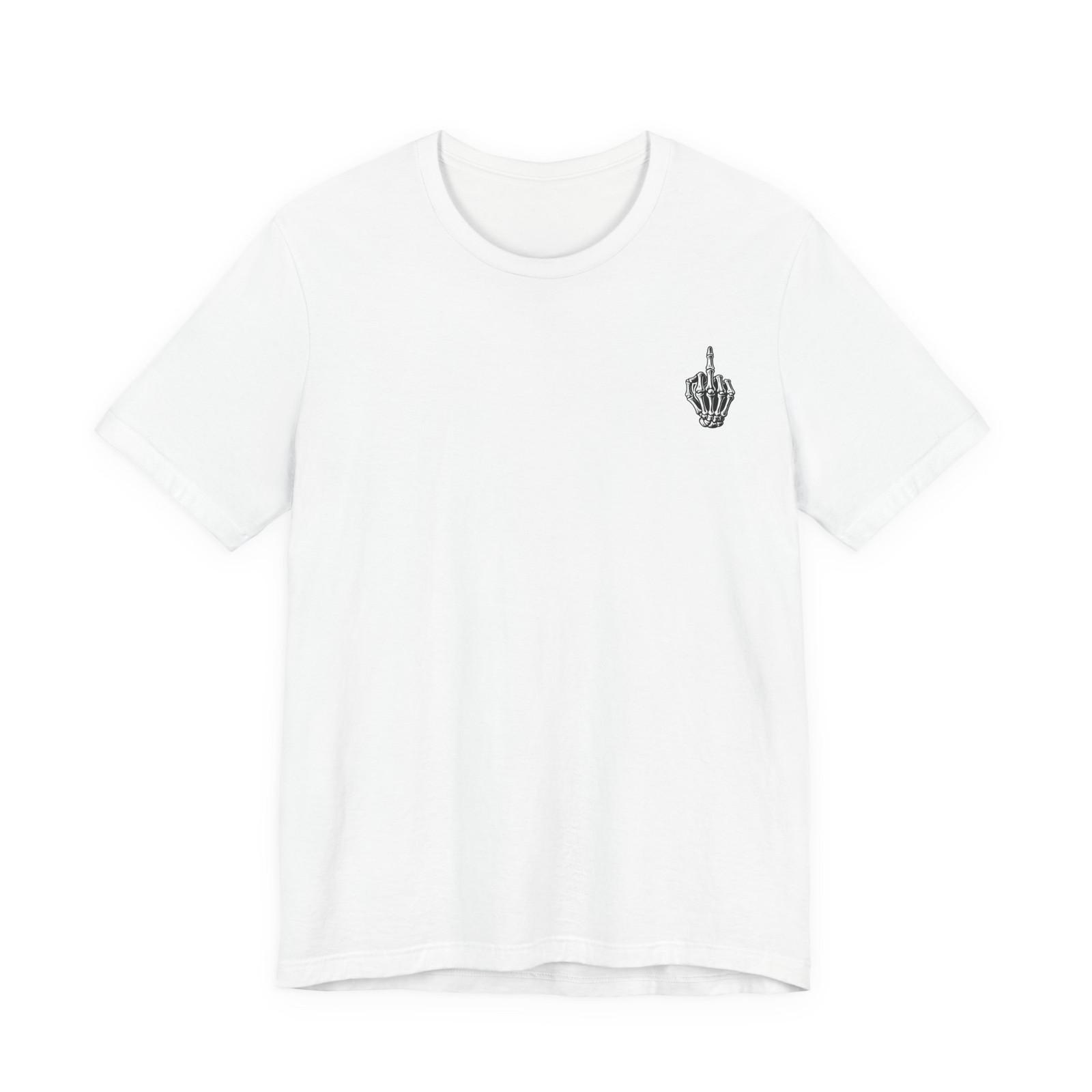 Smoking Skeleton Tee | Skull Middle Finger Shirt S