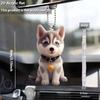 2D plat acrilic husky decorare mașini pandantive, genți și accesorii cheie pentru oglinzi retrovizoare interioare Decorare suspensie mașină Cadouri pentru prieteni