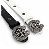 Unisex Punk Leather Belt With Horseshoe Buckle Cross Rivets Jeans Streetwear Y2K Fashion