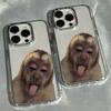 Tongue Sticking Monkey Phone Case For IPhone 17 Air 16 16E 15 14 13 12 11 Pro Max X XR XS 7 8 Plus SE2 Transparent Soft Cover