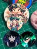 32/44/58mm Anime Figure Izuku Midoriya Round Brooch Clothing Lapel Pin Souvenir Soft Button Pins My Hero Academia Badge