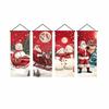 4pcs 2D Flat Christmas Flag Banners Snowman Xmas Decoration  Indoor Decoration