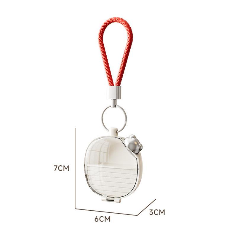 1pc Portable Jewelry Storage Box Travel Transparent Clasp Jewelry Bag Earring Ring Necklace Box Rotary Switch Jewelry Organizer