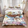 3pcs Pom Pom Purin Cinnamoroll Hello Kitty & Friends Quilt Set - Soft and Comfortable Bedroom, Guest Room and Dorm Decor Bedding Set 1 Quilt